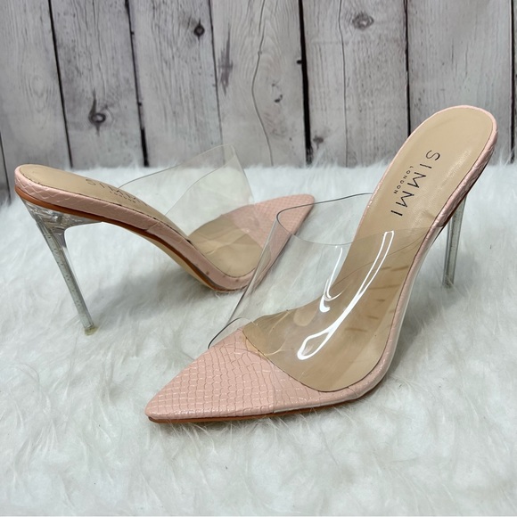 Simmi Shoes - Simmi London Sandal Clear Strap Acrylic Stiletto 7